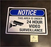 24 Hour Video Surveillance Sign