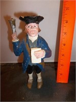 Antique Handcarved Wood Town Crier Figure