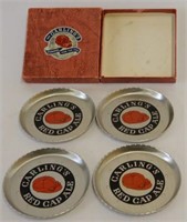 1950'S CARLING'S RED CAP ALE COASTER SET/ BOX
