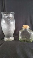Ben Rickert glass bottle and Misc Glass vase