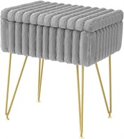 COTUBLR Vanity Stool for Bedroom, Ottoman with Sto