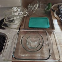 Glass Baking Dishes & Bowls - some have lids.