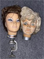 2-MANNEQUIN HEADS MADE BY WORLD WIDE MANNEQUINS