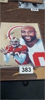 JERRY RICE, SIGNED PHOTO, WITH COA