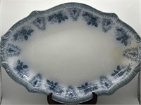 Antique Grindley Brussels Flower Blue LG Platter