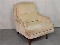 Dunbar Upholstered Club Chair.Walnut Base