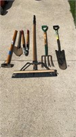 36” sledge , push broom, army shovel, pitch form,