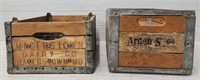 (2) Wood/Metal Crates