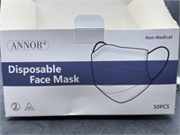 59 disposable face masks - black
