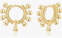 (New)Tiny Gold Hoops Earrings 18K Plated Gold