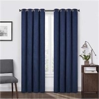 SUN+BLK Chenille Blackout 52x84 Navy