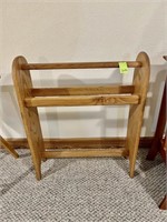 Oak Blanket Stand