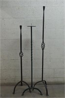 3 Iron Candleholders