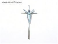 Brasstoned Metal Crucifix 10"