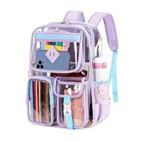 PIG PIG GIRL Clear Backpack for School,Heavy Duty