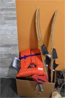 Life Jackets & Wooden Skis