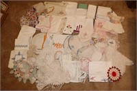 Huge Lot of Hand Made Linens & More