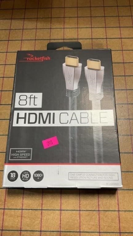 8 foot HDMI cable