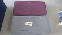 2 LONG STRETCH UNDERBED TOTES WITH LIDS