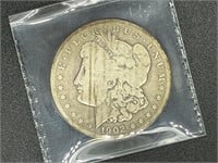 1902-O Morgan silver dollar