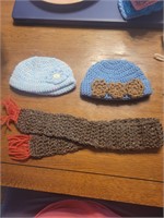 Handmade Crochet Hats and Scarf