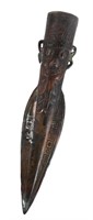 Chinese Patinated Bronze Ritual Spearhead