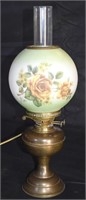 John Scott England Brass Oil Lamp Electrified w/