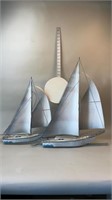 Large metal sailboat decor