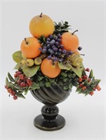 Vintage Hand Constructed Fruit Ensemble w/ Vase