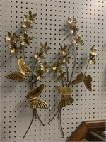 VINTAGE METAL BUTTERFLY DECOR