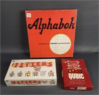 Alphabok Jitters and Qubic Games