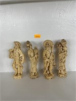 Vintage hard plastic Chinese figures