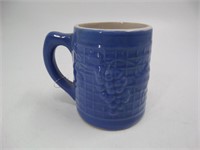 Blue Stoneware Grapevine Mug