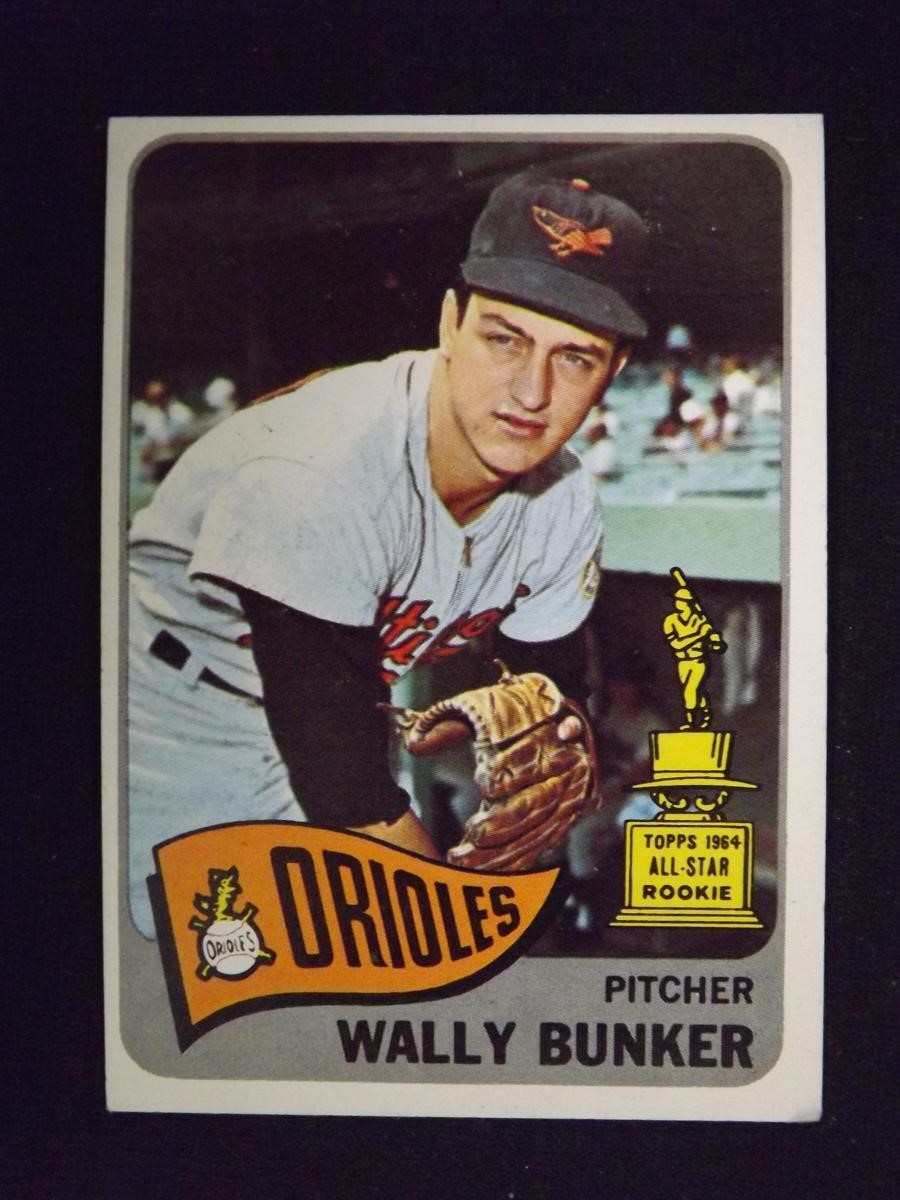 1965 TOPPS #290 WALLY BUNKER ORIOLES VINTAGE