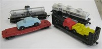 4  Plastic Train Cars- HO Scale