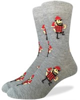 LOT OF 2- Men's Lumberjack GoodLuck Socks- 13/17