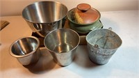 Clay case roles / aluminum bowls / galvanized