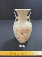 Vintage Japanese Porcelain Peacock Vase