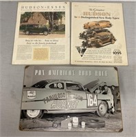 3 PCs Of Hudson Road Race Memorabilia