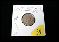 1857 U.S. Flying Eagle cent, VF