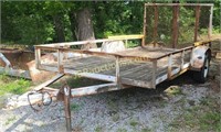 12' EQUIPMENT TRAILER W/GORILLA LIFTS & RAMP GATE