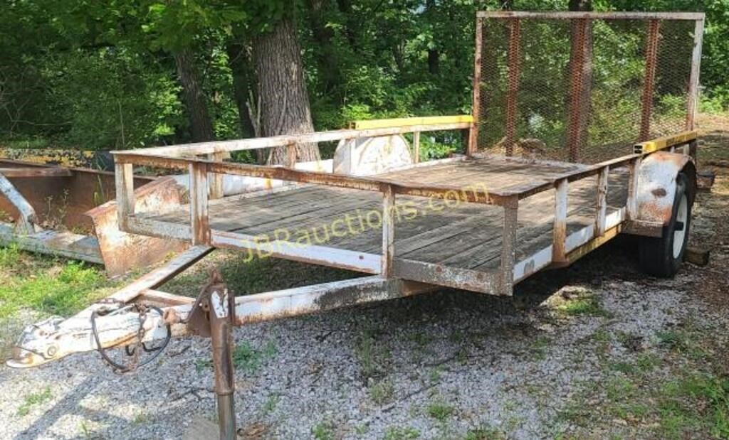 12' EQUIPMENT TRAILER W/GORILLA LIFTS & RAMP GATE