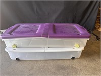 2 Storage Containers w/ Wheels