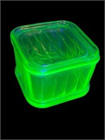 Uranium Glass Small square refrigerator box