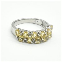 Silver Yellow Sapphire(2.25ct) Ring