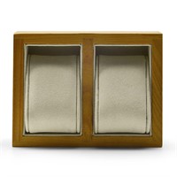 Oirv Solid Wood Double Watch Display Stand Showcas