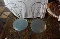 Vintage Metal Ice Cream Parlor Chairs