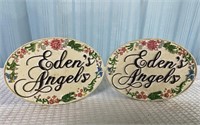 Eden's Angels Store Counter Advertisement Plaques