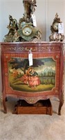 Painted cabinet with key