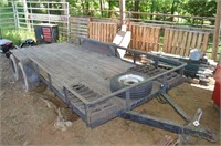 16' Utility Trailer with Ramps & Spare Tire (No